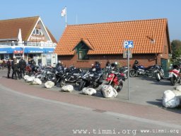 Der Motorrad Parkplatz in Langballig
